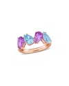 Rina Limor Silver 3.90 Ct. Tw. Topaz & Amethyst Ring
