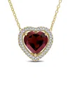 Rina Limor Silver 4.03 Ct. Tw. Garnet Heart Necklace