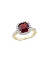 Rina Limor Silver 4.10 Ct. Tw. Garnet & Topaz Ring