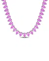 Rina Limor Silver 44.50 Ct. Tw. Lab-grown Sapphire Necklace