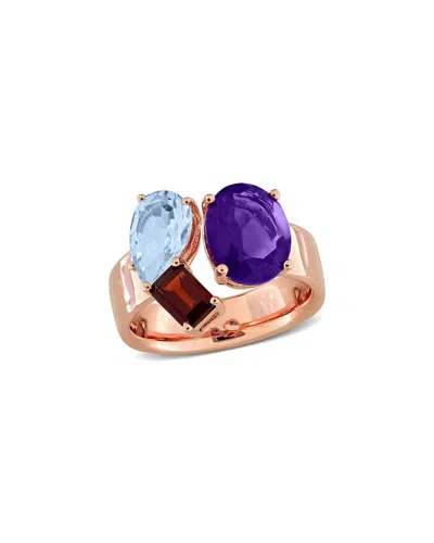 RINA LIMOR RINA LIMOR SILVER 4.70 CT. TW. AFRICAN AMETHYST & TOPAZ. & GARNET RING