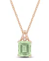 Rina Limor Silver 5.60 Ct. Tw. Green Quartz- & White Topaz Pendant