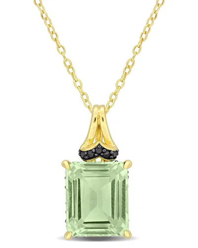 Rina Limor Silver 5.64 Ct. Tw. Sapphire & Green Quartz- Pendant