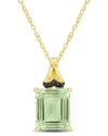 Rina Limor Silver 5.64 Ct. Tw. Sapphire & Green Quartz- Pendant