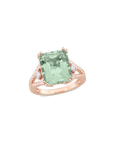 Rina Limor Silver 5.67 Ct. Tw. Green Quartz & Sapphire & Ring
