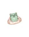 Rina Limor Silver 5.67 Ct. Tw. Green Quartz & Sapphire & Ring