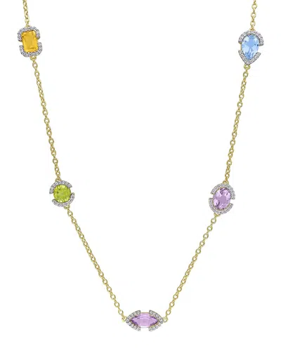 Rina Limor Silver 6.08 Ct. Tw. Amethyst In Multi