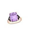 Rina Limor Silver 6.32 Ct. Tw. Rose De France & Sapphire Ring