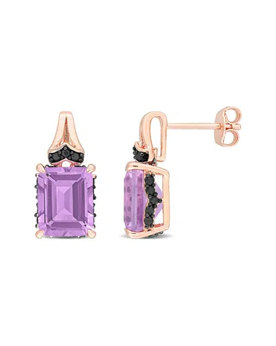RINA LIMOR RINA LIMOR SILVER 6.73 CT. TW. SAPPHIRE & ROSE DE FRANCE EARRINGS