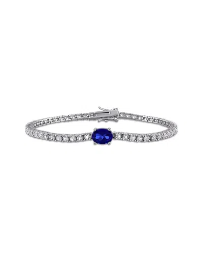 RINA LIMOR RINA LIMOR SILVER 6.75 CT. TW. LAB-GROWN SAPPHIRE BRACELET