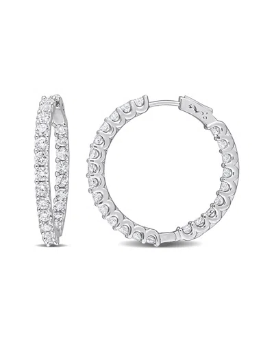 Rina Limor Silver 6.90 Ct. Tw. Sapphire Hoops In Metallic