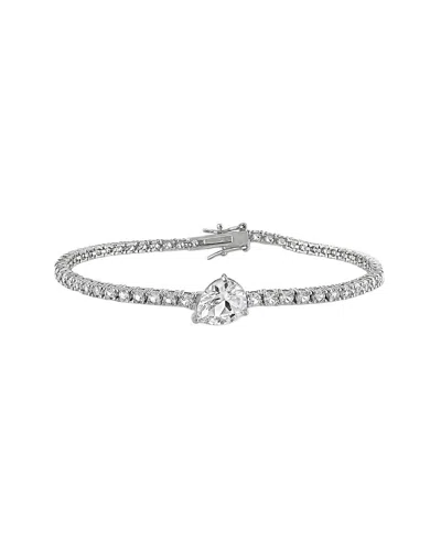 Rina Limor Silver 8.97 Ct. Tw. Created White Sapphire Tennis Bracelet