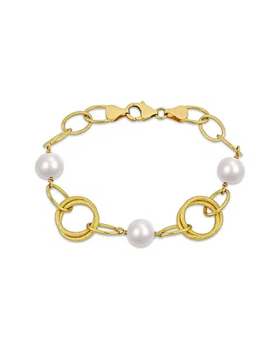 Rina Limor Silver 9-10mm Pearl Bracelet