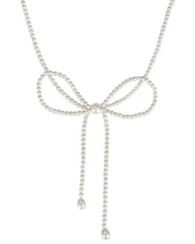 Rina Limor Silver 9-9.5mm Pearl Necklace In Metallic