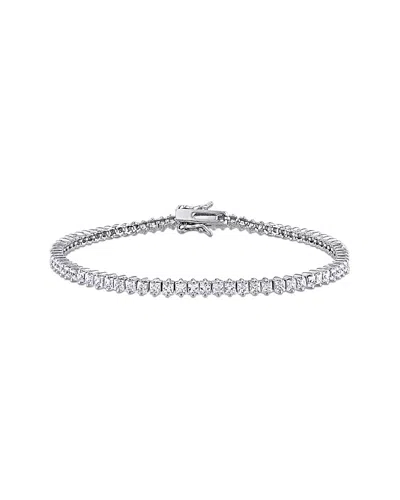 Rina Limor Silver Cz Tennis Bracelet In Gray