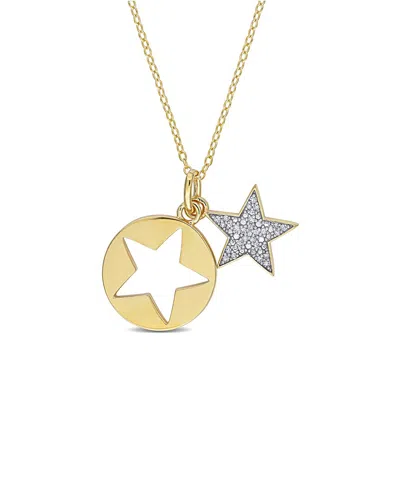 Rina Limor Vermeil 0.09 Ct. Tw. Diamond Star Necklace