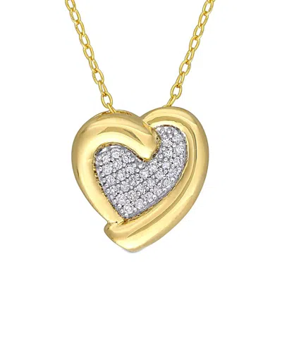 Rina Limor Vermeil 0.15 Ct. Tw. Diamond Heart Necklace
