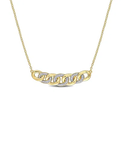 Rina Limor Vermeil 0.15 Ct. Tw. Diamond Link Necklace