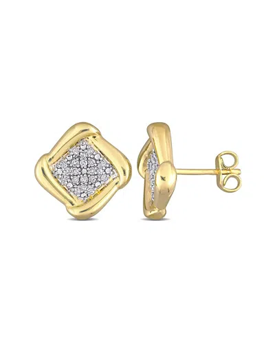 Rina Limor Vermeil 0.20 Ct. Tw. Diamond Halo Earrings