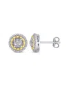 Rina Limor Vermeil 0.22 Ct. Tw. Diamond Rope Halo Earrings