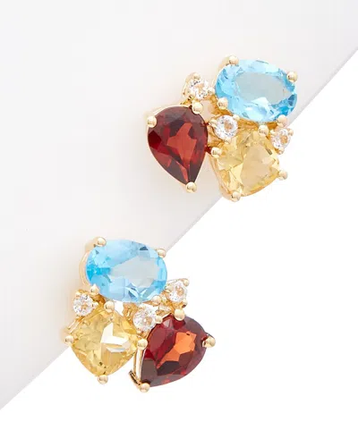 Rina Limor Vermeil 4.69 Ct. Tw. Gemstone Earrings In Multi