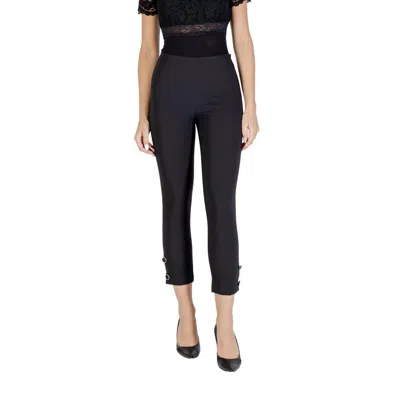 Rinascimento Black Polyester Casual Trousers