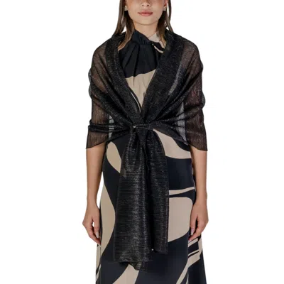 RINASCIMENTO BLACK POLYESTER SCARF