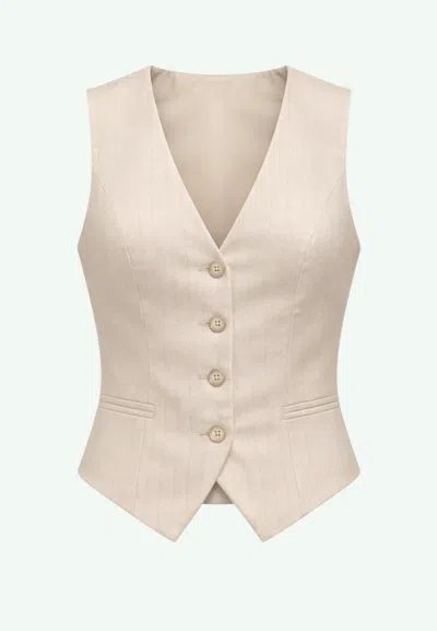 Rinascimento Grey Vest Woman Light Beige In Other