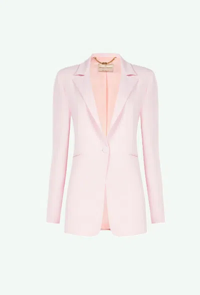 Rinascimento Single-breasted Jacket Woman Pink Pastel