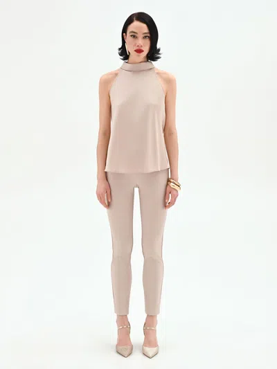 Rinascimento Top Handed Woman Turtleneck Beige In Other