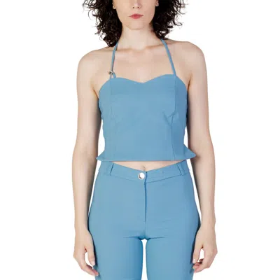 Rinascimento Turquoise Polyester Top In Blue