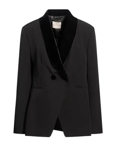 Rinascimento Woman Blazer Black Size Xl Polyester, Elastane
