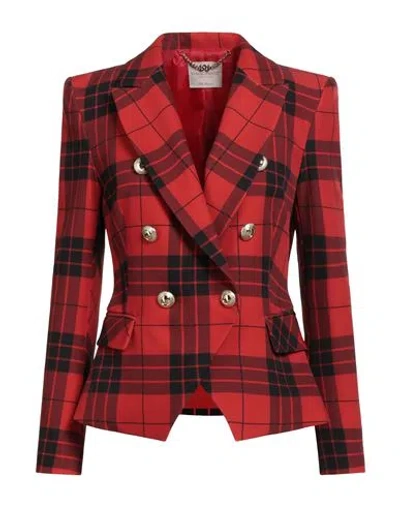 Rinascimento Woman Blazer Red Size L Polyester, Elastane