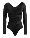 Rinascimento Woman Bodysuit Black Size Xs Polyester, Elastane