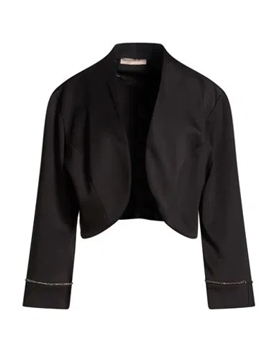 Rinascimento Woman Jacket Black Size 18 Polyester, Elastane