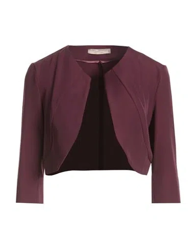 Rinascimento Woman Jacket Burgundy Size M Polyester, Elastane In Brown