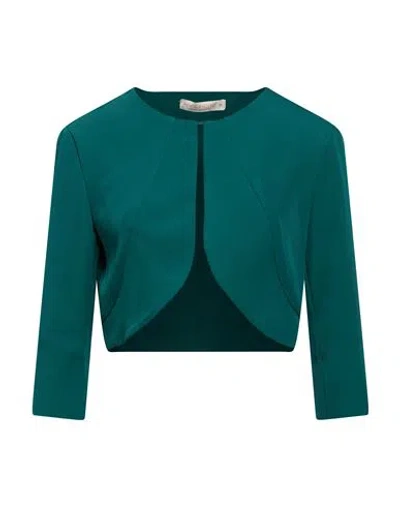 Rinascimento Woman Jacket Emerald Green Size M Polyester, Elastane