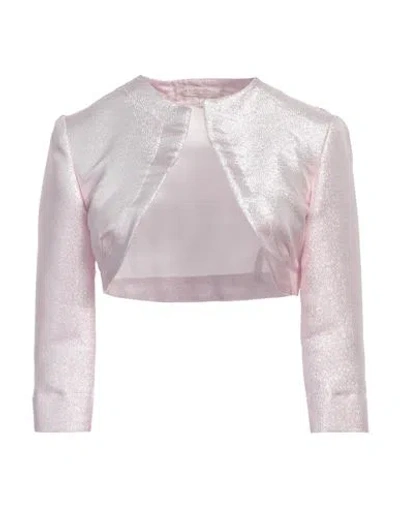 Rinascimento Woman Jacket Light Pink Size S Polyester, Metallic Fiber