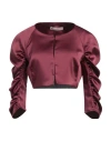 Rinascimento Woman Jacket Plum Size M Cotton, Elastane In Purple