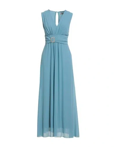 Rinascimento Woman Maxi Dress Light Blue Size M Polyester