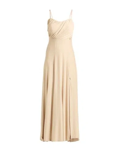 Rinascimento Woman Maxi Dress Sand Size M Polyester, Elastane