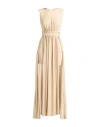 Rinascimento Woman Maxi Dress Sand Size Xs Polyester, Elastane In Sand