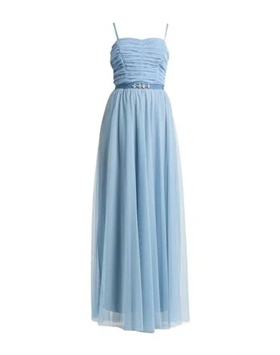Rinascimento Woman Maxi Dress Sky Blue Size L Polyester