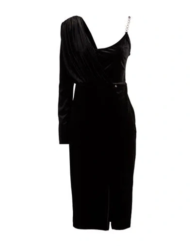 Rinascimento Woman Midi Dress Black Size M Polyester, Elastane