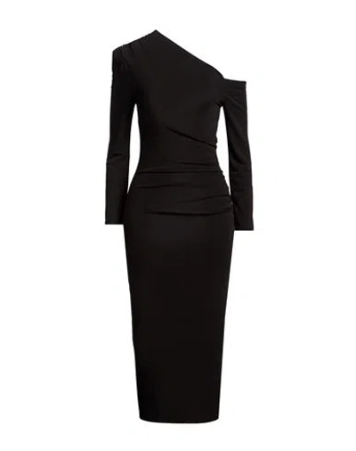 Rinascimento Woman Midi Dress Black Size Xl Polyester, Elastane