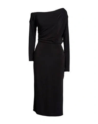 Rinascimento Woman Midi Dress Black Size Xs Polyester, Elastane
