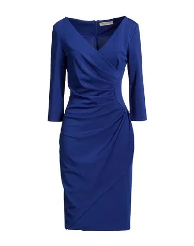 Rinascimento Woman Midi Dress Blue Size S Polyester, Elastane