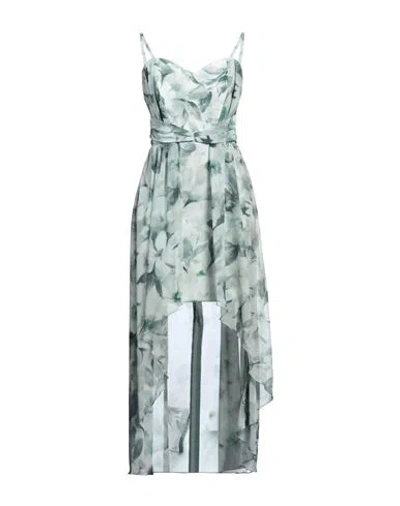 Rinascimento Woman Midi Dress Light Green Size S Polyester, Elastane