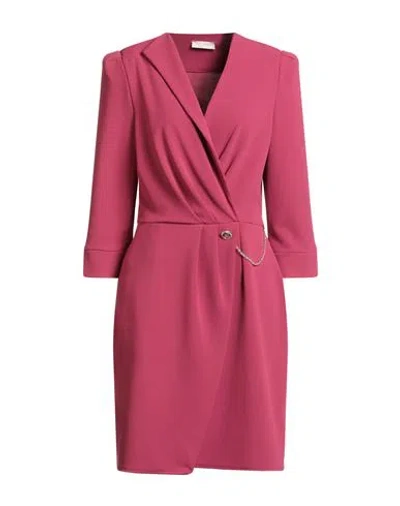 Rinascimento Woman Midi Dress Magenta Size S Polyester, Elastane In Pink