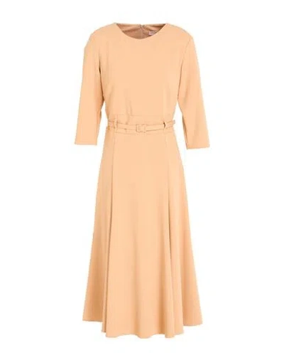Rinascimento Woman Midi Dress Sand Size M Polyester, Elastane